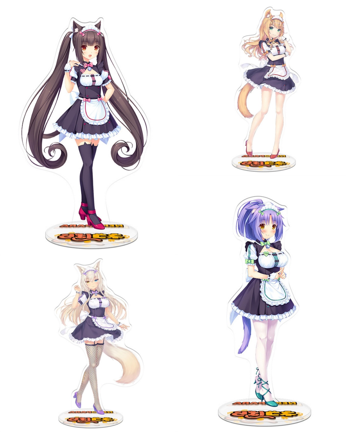 Figma Stand Set - Anime Nekopara Chocola Vanille Twin Sisters
